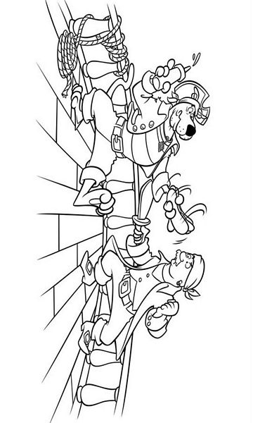 kolorowanka Scooby Doo malowanka do wydruku z bajki dla dzieci, do pokolorowania kredkami, obrazek nr 56
